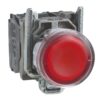 XB4BW34B5, PULSADOR METALICO LUMINOSO RASANTE ROJO 1NA+1NC DIAM. 22MM, LED 24VAC/DC