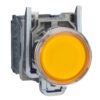 XB4BW35B5, PULSADOR METALICO LUMINOSO RASANTE AMARILLO 1NA+1NC DIAM. 22MM, LED 24VAC/DC