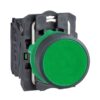 XB5AA31, PULSADOR PLASTICO RASANTE VERDE 1NA DIAM. 22MM