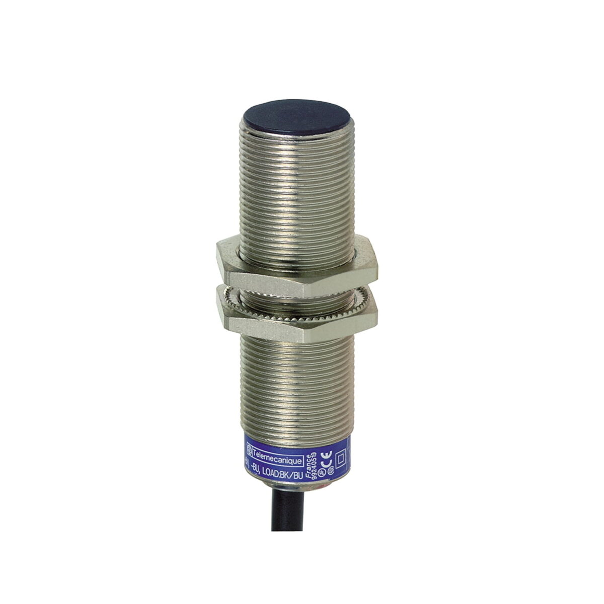 XS512B1MAL2, SENSOR INDUCTIVO RASANTE METALICO M12, ALC. 2MM, RELE NA, 2 HILOS, 24-240VAC/DC, CABLE 2MT, IP68