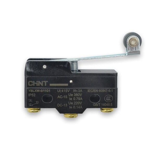 YBLXW-5/11G1, MICROSWITCH C/ PALANCA LARGA Y ROLDANA PVC, NEGRO