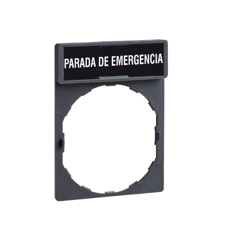 ZBY2430, PORTAETIQUETA 30X40MM, ETIQUETA 8X27MM, PARADA DE EMERGENCIA