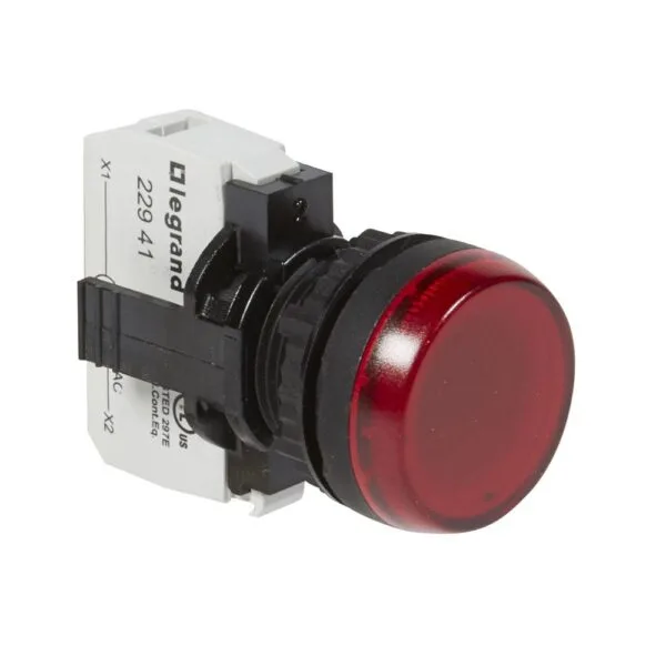 ND16-22DS/24V-RE LAMP/ DE SEÑALIZACION PVC ROJA, ø 22mm, VOLTAJE 24VAC/DC