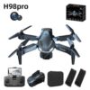 Drone H98-PRO UHD 4K flujo óptico con cámara Dual y doble batería