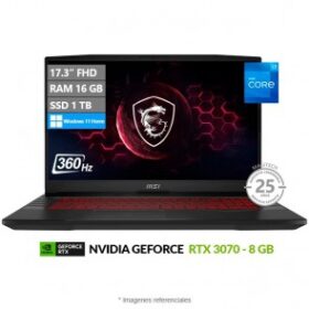 Laptop MSI Pulse GL76 12UGK Gaming, Intel Core i7-12700H Hasta 4.7 GHz, RAM 16GB, SSD 1TB, Video 8GB Nvidia RTX 3070, LED 17.3” Full HD a 360Hz, Windows 11 Home