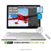 Convertible Microsoft Surface Book 2 (15”), Core i7-8650U Hasta 4.2 GHz, RAM 16GB, SSD 512GB, Video 6GB NVIDIA GTX 1060, Pantalla desmontable de 15.0” UHD 4K Táctil, Windows 10 Pro