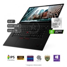 Laptop Lenovo ThinkPad X1 Extreme Gen 3 Ultrabook, Intel Core i7-10750H 2.6GHz, RAM 16Gb, SSD 1TB, Video 4GB Nvidia GTX 1650Ti, LED 15.6” Full HD, Windows 10 Pro