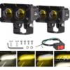 Par Faros Auxiliares Punkzz Lupa Led Para Auto Moto 80w