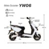 Moto Electrica Ebiker Yw06 Color Blanco 90km / H