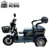Trimoto Eléctrica Con Asientos Plegables Y Cajuela- Negro