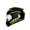 Casco Moto A1 A111 Negro Con Verde L