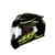 Casco Moto A1 A111 Negro Con Verde L