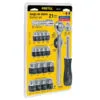 Juego De 21 Herramientas 1/4” Y 3/8” Para Mecánico,
