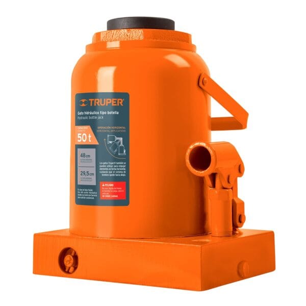 Pasa el mouse sobre la imagen para hacer zoom Código:14821 | Clave:GAT-50 Gata hidráulica de botella de 50 Ton, Truper