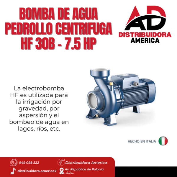 5. BOMBA DE AGUA PEDROLLO CENTRIFUGA HF 30B – 7.5 HP-malvinas.pe