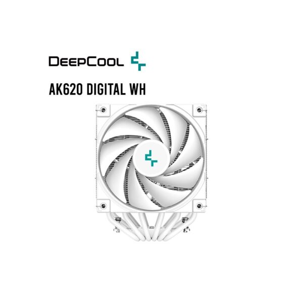 COOLER PARA PROCESADOR DEEPCOOL AK620 WHITE DIGITAL ( R-AK620-WHADMN-G ) LED-ARGB