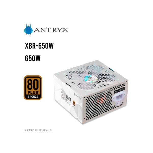 FUENTE DE PODER ANTRYX 650W WHITE ( XBR-650W ) 80 PLUS BRONZE
