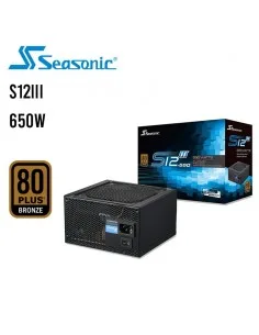 FUENTE DE PODER SEASONIC 650W S12III ( SSR-650GB3 ) 80PLUS BRONZE