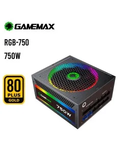 FUENTE GAMEMAX RGB-750 750W | GOLD | MODULAR | LED-RGB
