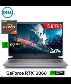 LAPTOP DELL G5 15 5525 RYZEN 7-6800H 16GB DDR5 512GB SSD T.VIDEO RTX 3060 6GB 15.6 FHD…
