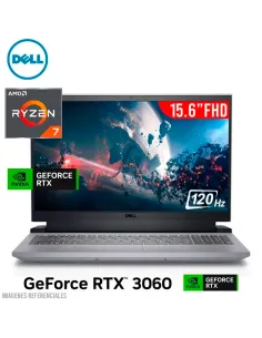 LAPTOP DELL G5 15 5525 RYZEN 7-6800H 16GB DDR5 512GB SSD T.VIDEO RTX 3060 6GB 15.6 FHD…