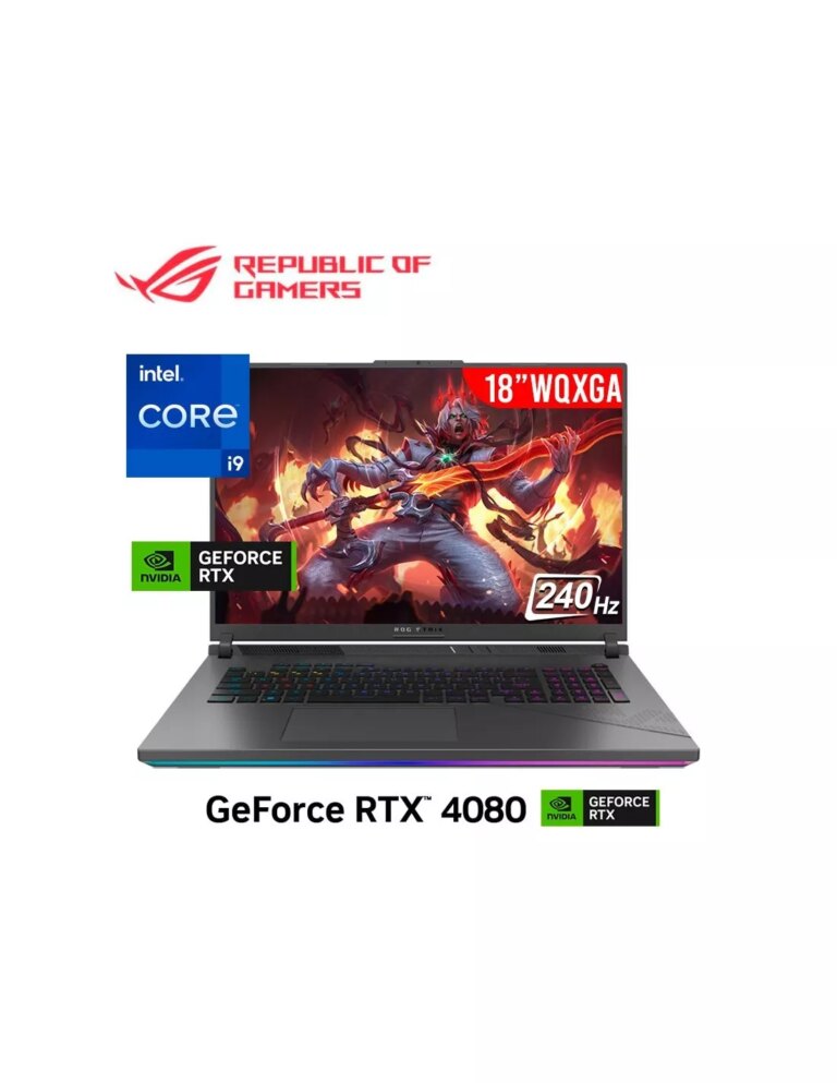 LAPTOP GAMER ASUS ROG G18 G814JZR-G18.I94080 I9-14900HX 32GB 2TB SSD T.VIDEO RTX 4080…