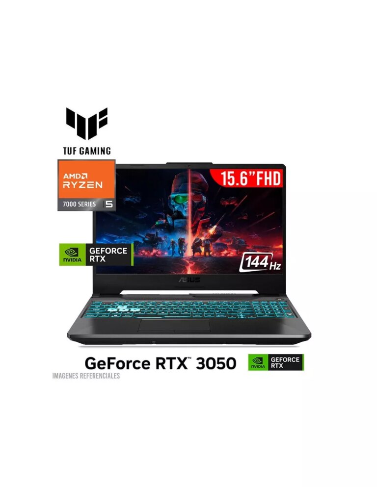 LAPTOP GAMER ASUS TUF A15 FA506NC-HN006 RYZEN 5-7535HS 16GB 512GB SSD T. VIDEO RTX 3050…