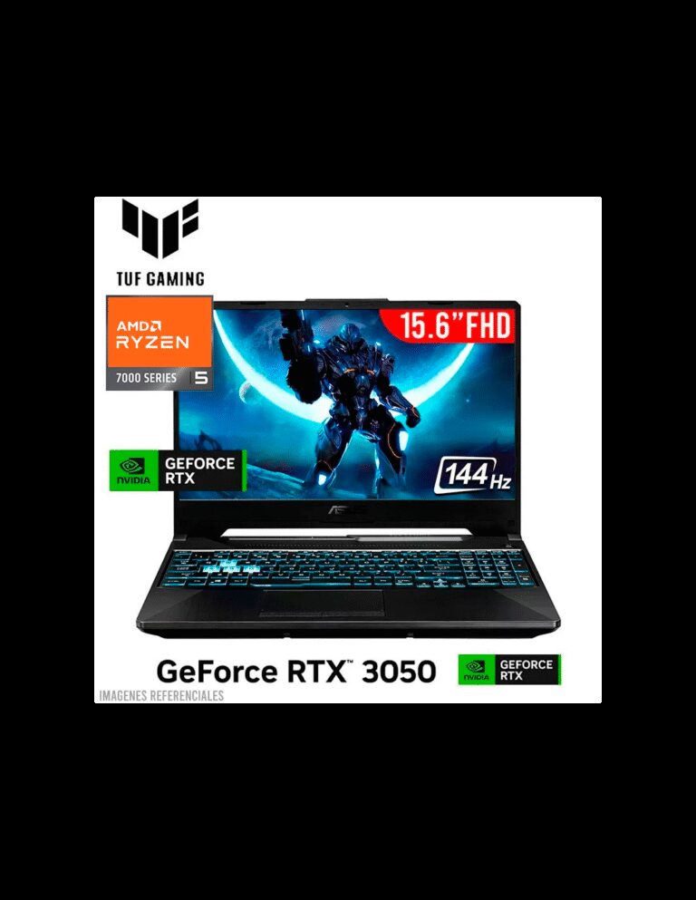 LAPTOP GAMER ASUS TUF A15 FA506NC-HN006 RYZEN 5-7535HS 8GB 512GB SSD T. VIDEO RTX 3050…