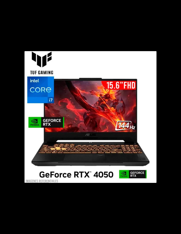 LAPTOP GAMER ASUS TUF FX507VU-LP180 I7-13620H 16GB DDR5 1TB SSD T. VIDEO RTX 4050 6GB…