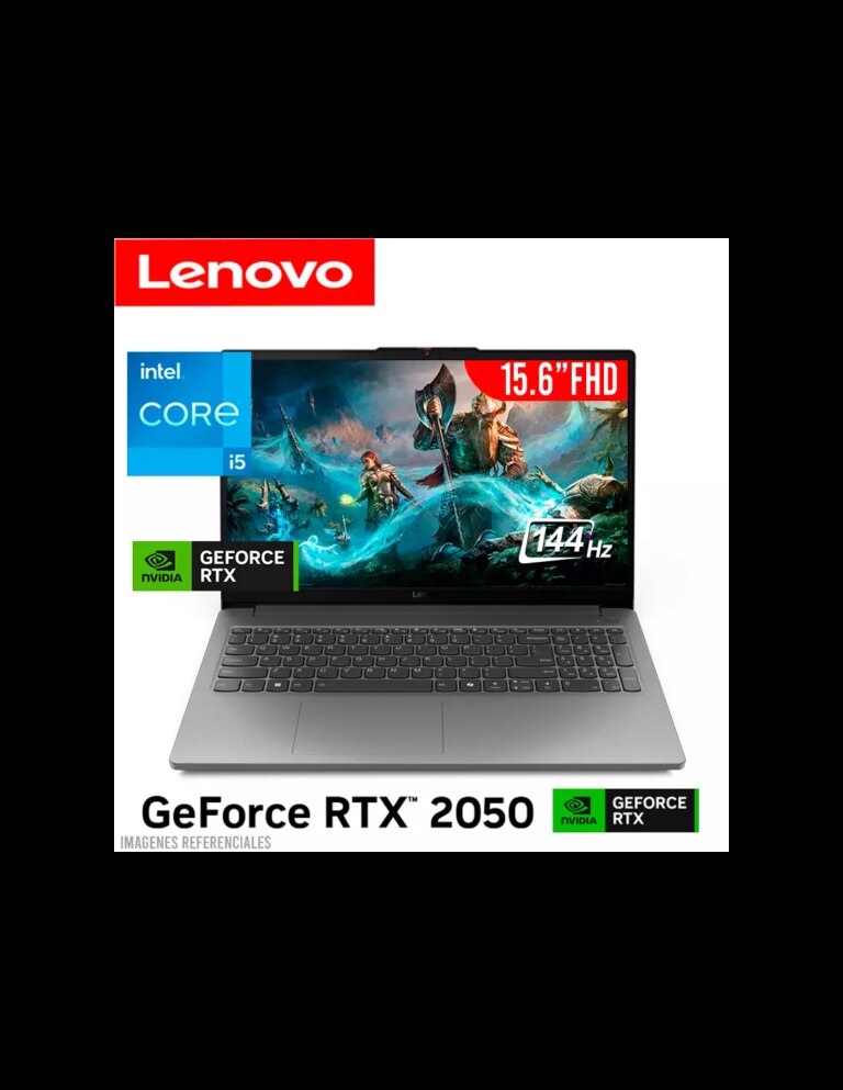 LAPTOP GAMER LENOVO LOQ 15IAX9E I5-12450HX 8GB 512GB SSD T.VIDEO RTX 2050 4GB 15.6 FHD…
