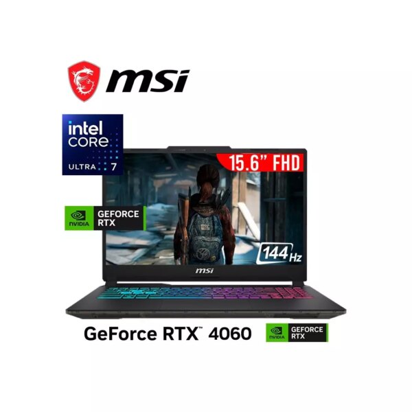 LAPTOP GAMER MSI A1VFK-210PE ULTRA 7-155H 16GB DDR5 512GB SSD T. VIDEO RTX 4060 8GB…