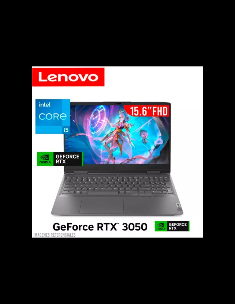 LAPTOP LENOVO LOQ15IRH8 I5-12450H 8GB DDR5 512GB SSD T. VIDEO RTX 3050 6GB 15.6pulgadas FHD…