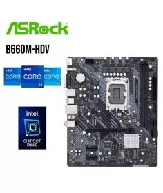 MAINBOARD ASROCK B660M-HDV S/V/L DDR4 ( 90-MXBH40-A0UAYAZ ) LGA 1700