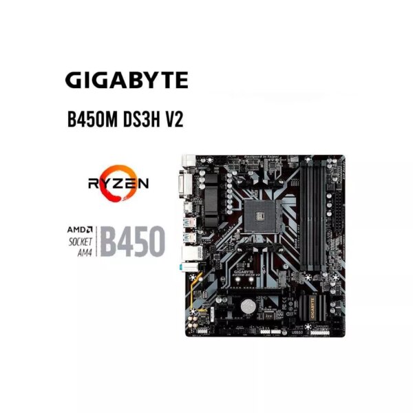 MAINBOARD GIGABYTE B450M DS3H V2 ( B450M DS3H V2 ) AM4