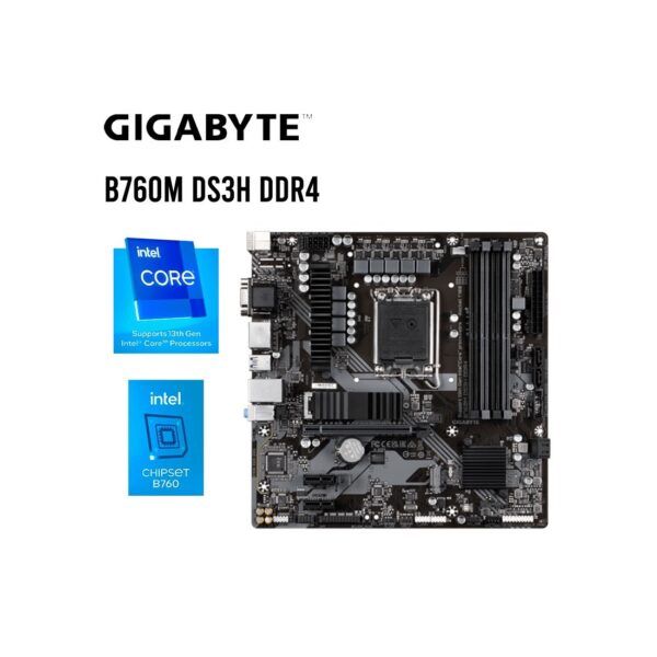MAINBOARD GIGABYTE B760M DS3H DDR4 ( B760M DS3H DDR4 ) LGA 1700
