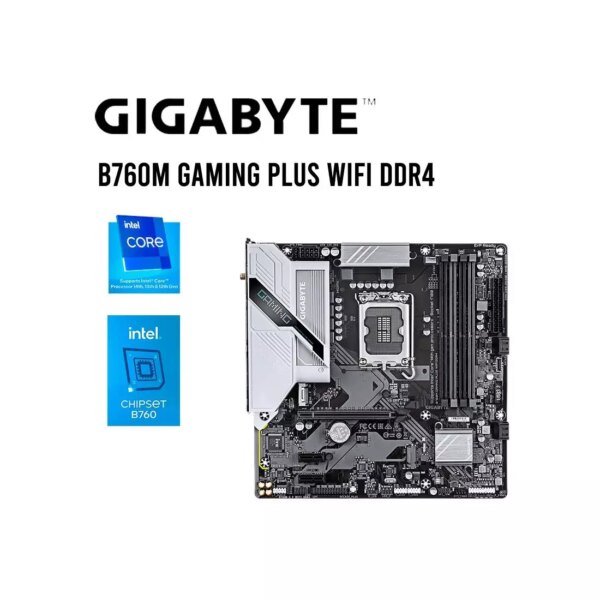 MAINBOARD GIGABYTE B760M GAMING PLUS WIFI DDR4 (B760M GP WIFI DDR4) LGA 1700