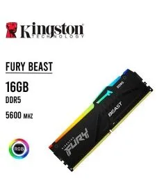 MEMORIA RAM KINGSTON 16GB/5600MHZ DDR5 FURY BEAST ( KF556C40BBA-16 ) NEGRO | LED-RGB
