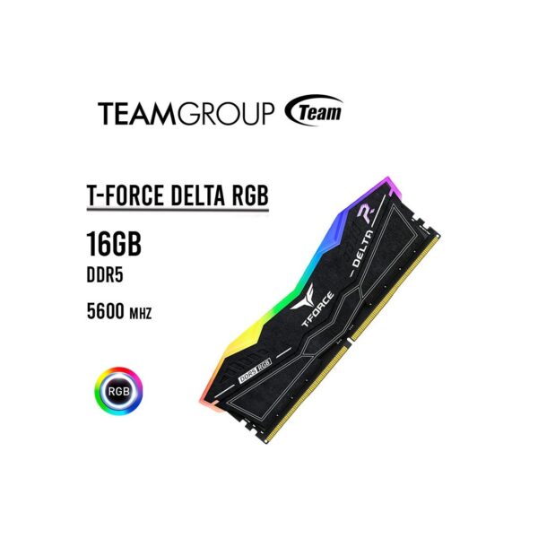 MEMORIA RAM TEAMGROUP 16GB/5600MHZ T-FORCE DELTA RGB ( FF3D516G5600HC36B01 ) BLACK |…