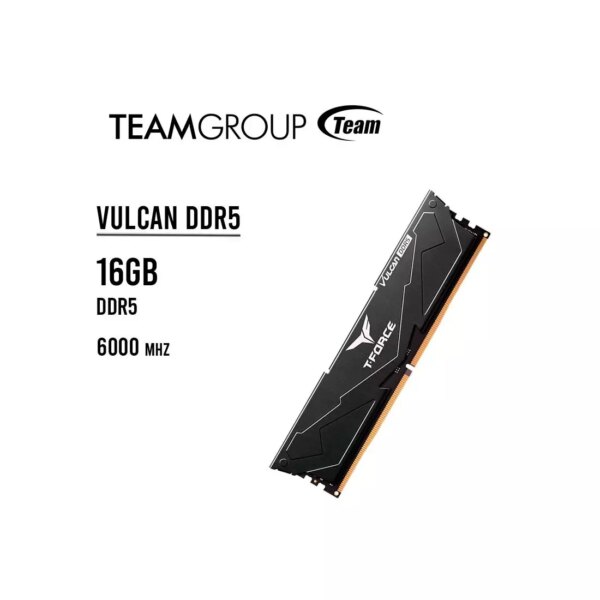 MEMORIA RAM TEAMGROUP 16GB/6000MHZ VULCAN DDR5 ( FLBD516G000HC38A01 ) BLACK