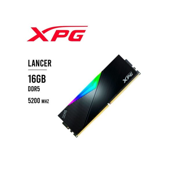 MEMORIA RAM XPG LANCER 16GB/5200MHZ DDR5 ( AX5U5200C3816G-CLABK ) BLACK | LED-RGB