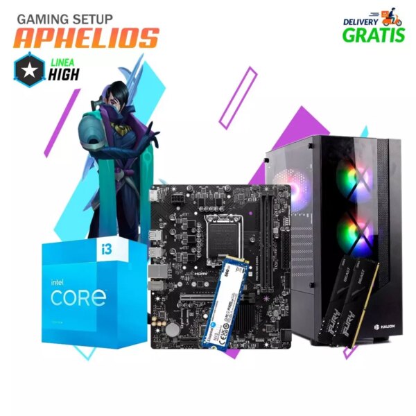 PC GAMER APHELIOS INTEL I3-13100 16GB 500GB SSD