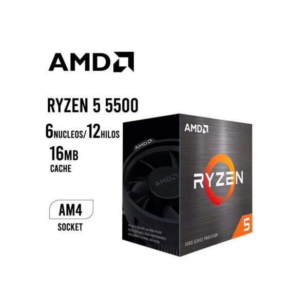 PROCESADOR AMD RYZEN 5 5500 ( 100-100000457BOX ) 4.2GHZ-16MB | AM4