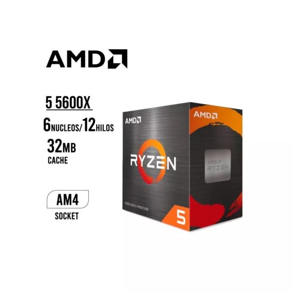 PROCESADOR AMD RYZEN 5 5600X (100-100000065BOX) 3.7GHZ | AM4