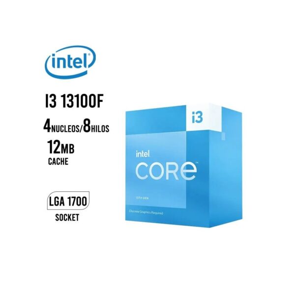 PROCESADOR INTEL CORE I3-13100F 3.4GHZ-12MB ( BX8071513100F ) LGA 1700
