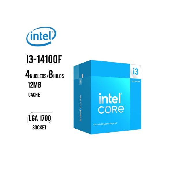 PROCESADOR INTEL CORE I3-14100F 3.50 GHZ – 12MB ( BX8071514100F )  LGA 1700