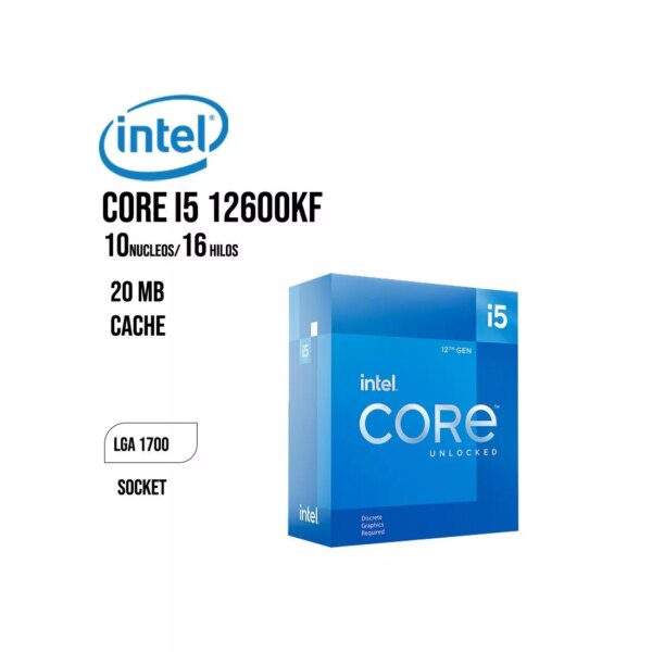 PROCESADOR INTEL CORE I5 12600KF ( BX8071512600KF ) 3.7GHZ-20MB | LGA 1700 | S/ COOLER