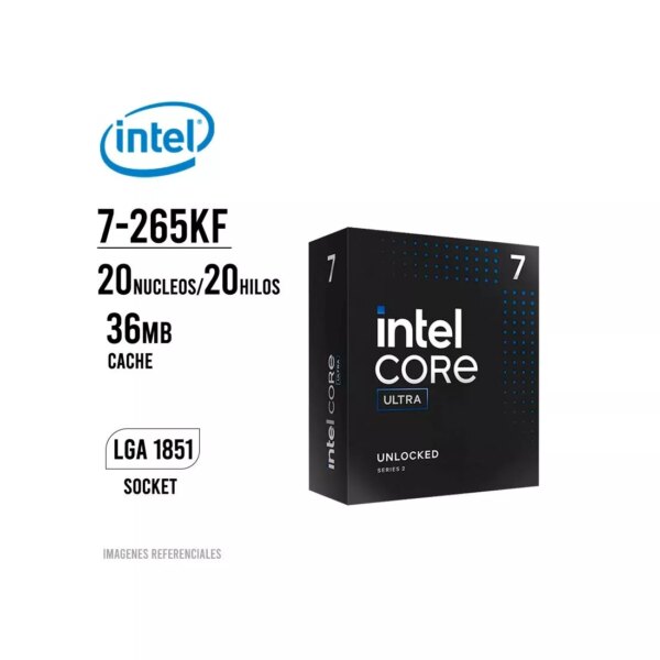 PROCESADOR INTEL CORE ULTRA 7-265KF (BX80768265KF) LGA 1851