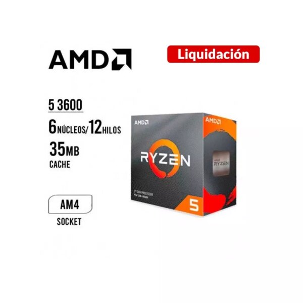 PROCESADOR AMD RYZEN 5 3600 (100-100000031BOX) 3.6GHZ 35.0MB | AM4