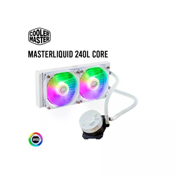SISTEMA DE ENFRIAMIENTO LIQUIDO COOLER MASTER 240L CORE WHITE MASTERLIQUID (…