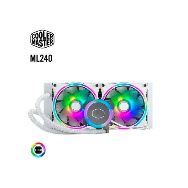 SISTEMA DE ENFRIAMIENTO LIQUIDO COOLER MASTER MASTERLIQUID ML240 ILLUSION WHITE ARGB (…